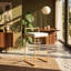 Tabouret de bar fixe en velours l 17,5 po x P 16 po x H 34 po Stacker (ensemble de 3)
