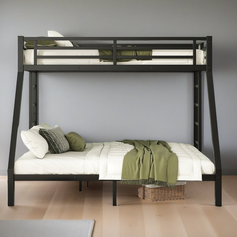 Lit superposé en métal pour adolescents et adultes, peu encombrant / sans sommier tapissier, Simple sur grand