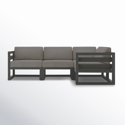 Smith 94" Outdoor Sectional with Sunbrella Cushions by AllModern