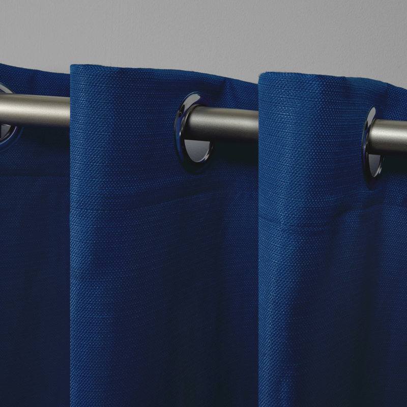 Breanna Semi Sheer Curtain Pair, 54" W x 84" L, Azure