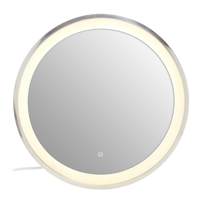 Azleigh Metal Flat Wall Mirror, Silver