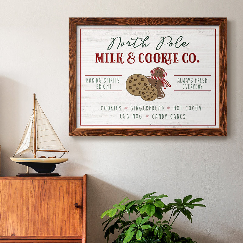 " Milk And Cookie Co ", 14" H x 20" W x 1.5" D, Maple