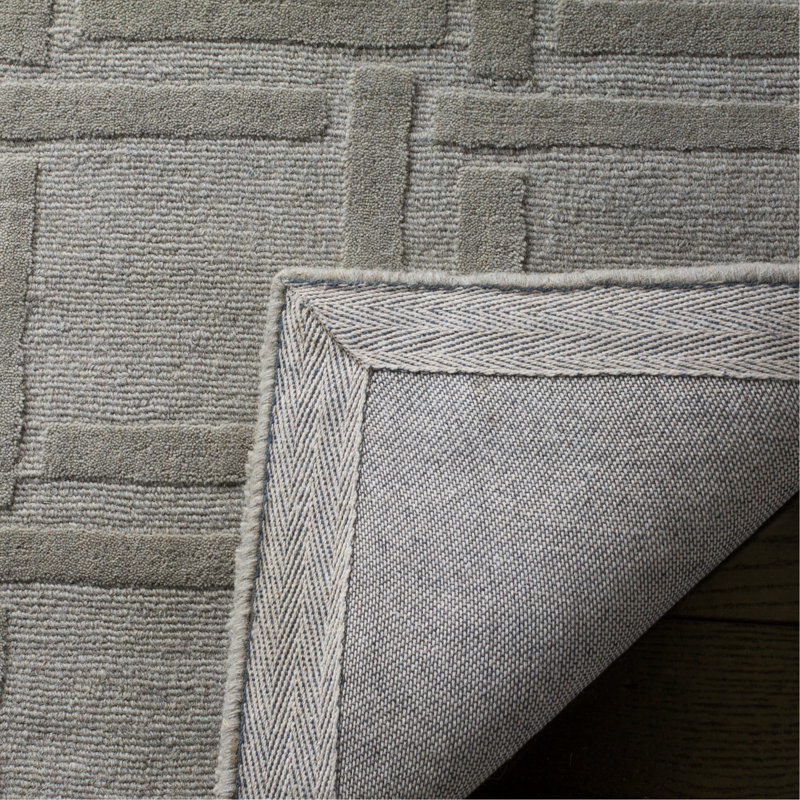 Soukup Hand Loomed Wool Geometric Rug, Rectangle 4' x 6'