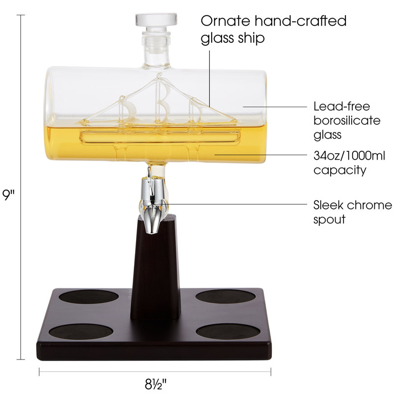 Glass 5 - Piece Whiskey Decanter Set