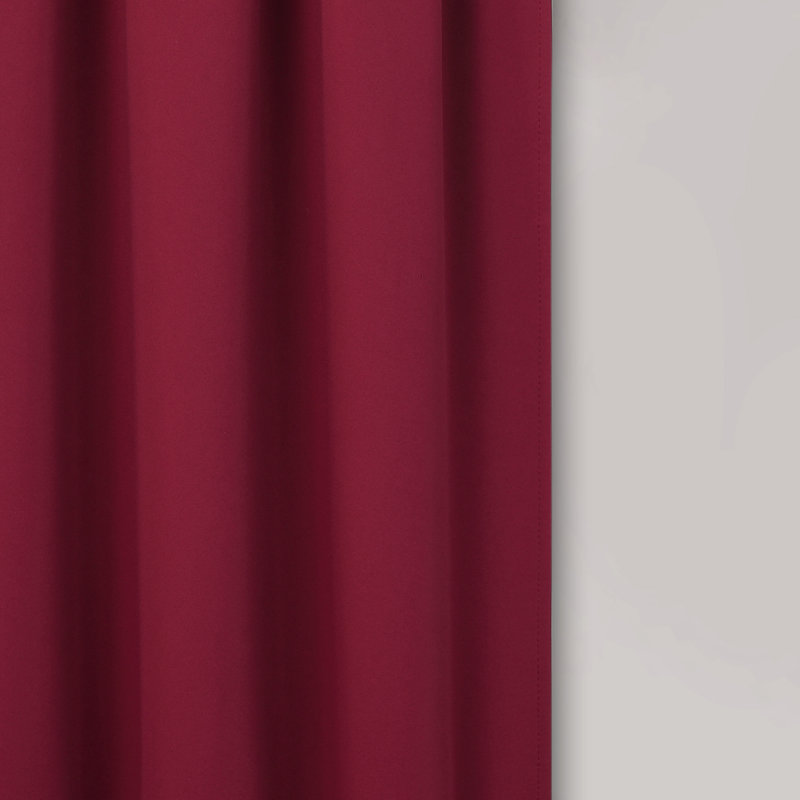 Blackout Valance Kitchen Curtain – Short Thermal Room Darkening Rod Pocket Cafe Curtain, Noise Reducing & Light Blocking – Easy Care –26"*45"*2