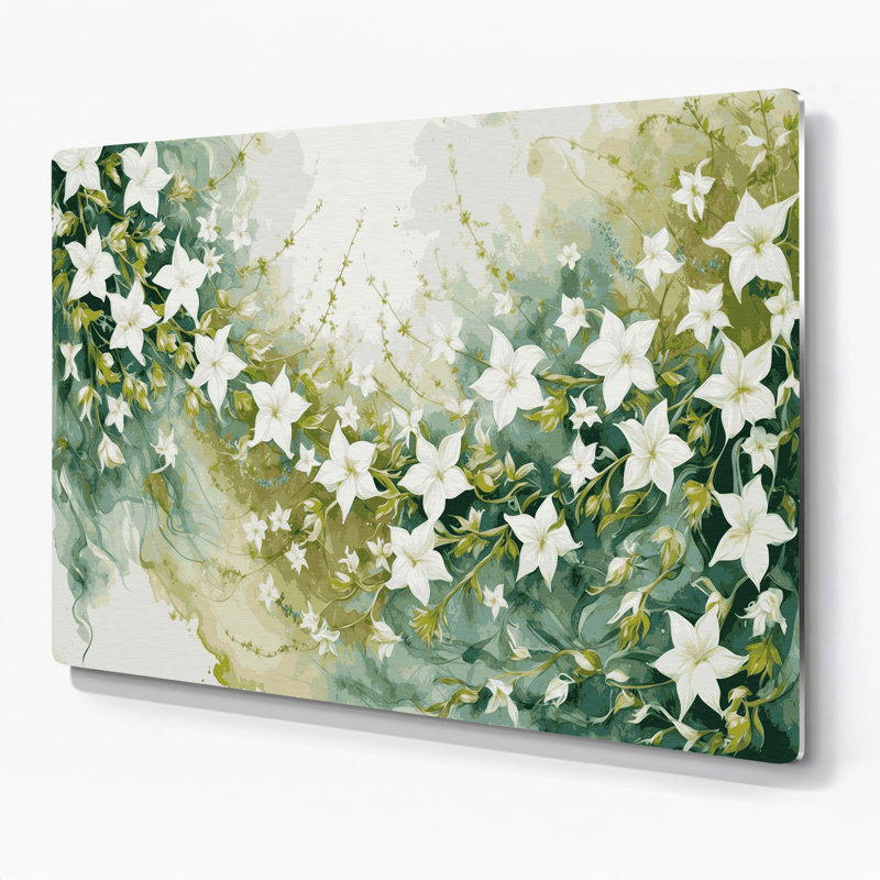 Art mural hawaïen en métal gris Pikake, H 11 po x l 14 po