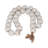 Mango Wood Bead Garland with Jute Tassel - Handcrafted Decorative Accent for Stylish Home Decor