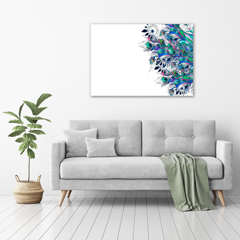 Peacock Feathers - Wrapped Canvas Print