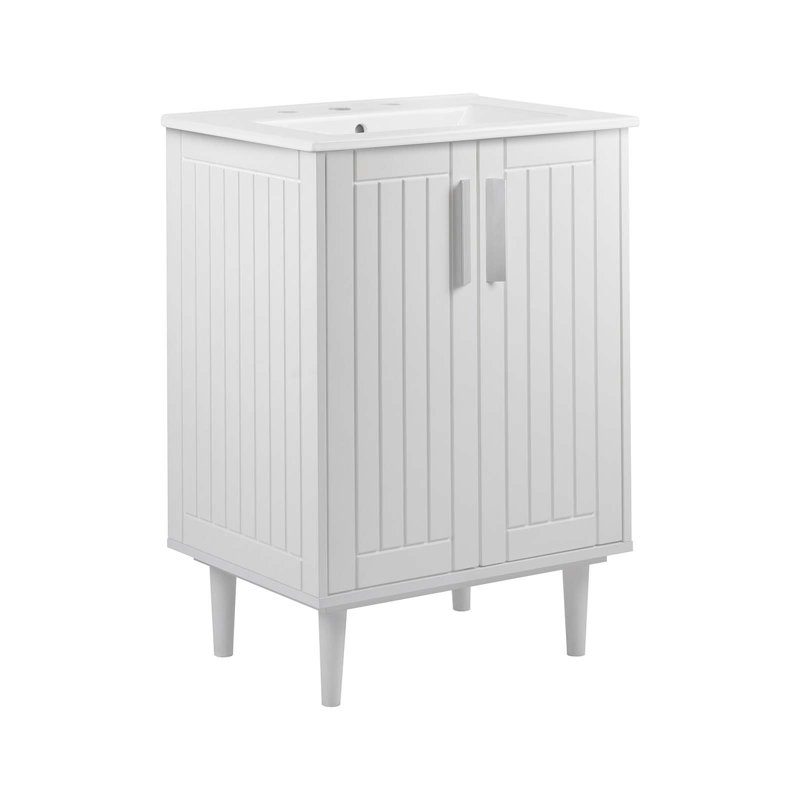 Meuble-lavabo 24 po Modway Augusta, Blanc, Blanc