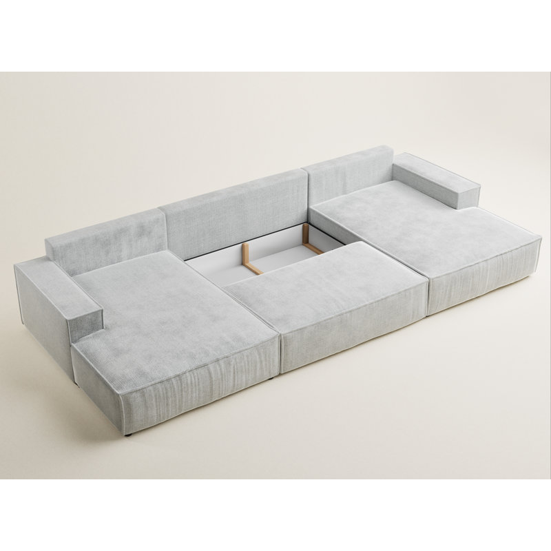 6 Seater Reclining Corner Sofa , Grey