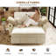 Canapé-lit en chenille 59 po avec lit escamotable et chargement USB Macleod-72086830