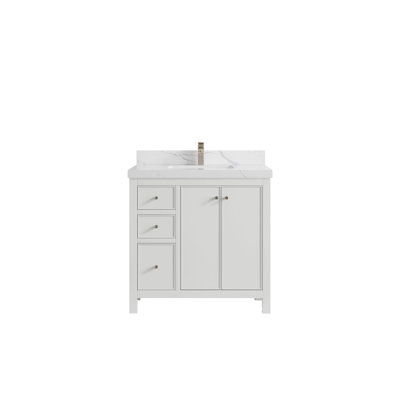 Meuble-lavabo simple 36 po avec plateau Chicago