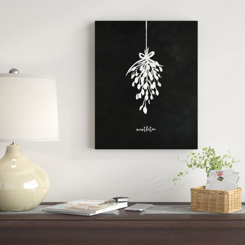 «Black and White Mistletoe», impression sur toile