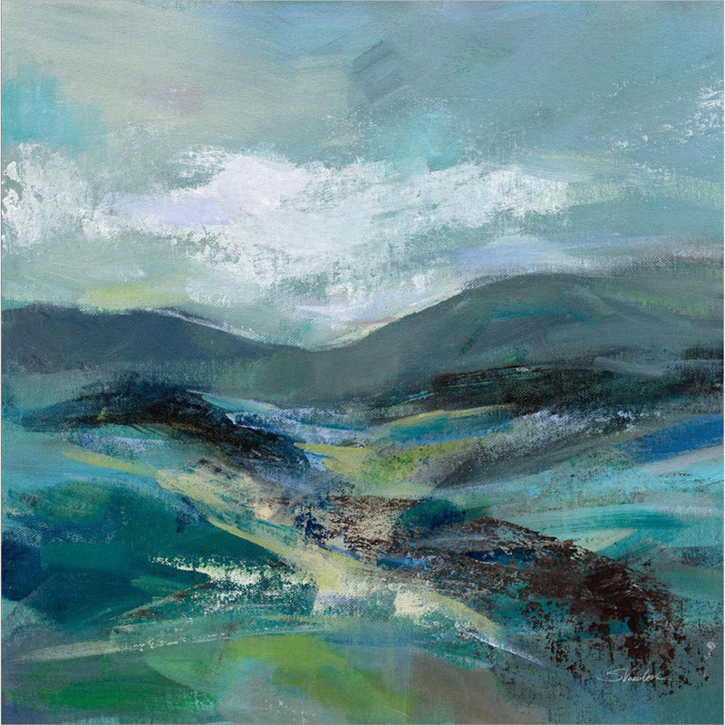 «Turquoise Slopes I» par Silvia Vassileva, art mural sur toile