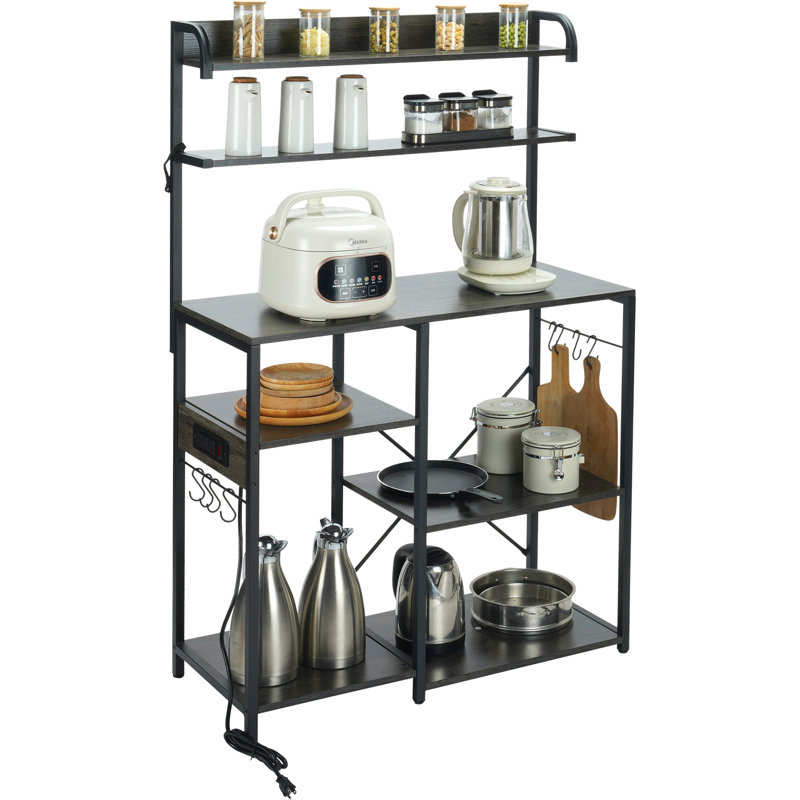35.4'' Steel Standard Baker's Rack with Microwave Compatibility