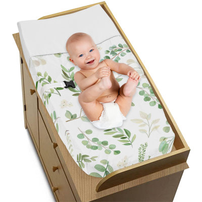 Botanical Floral Leaf Changing Pad Cover