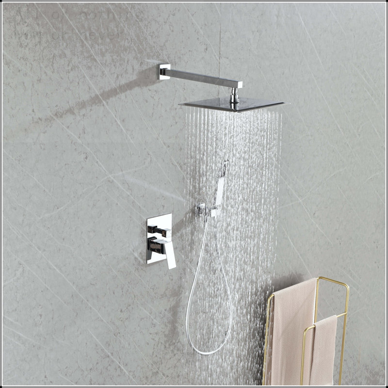 Wall Mounted Rain Shower System with Handheld