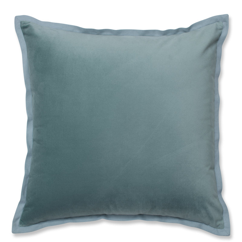 Velvet Reversible Throw Pillow, Ice Blue