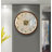 Elegant Solid Wood Framed Wall Clock with Shell and Brass Detail-462536885