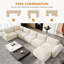 Canapé modulaire en chenille Boneless-1623630240