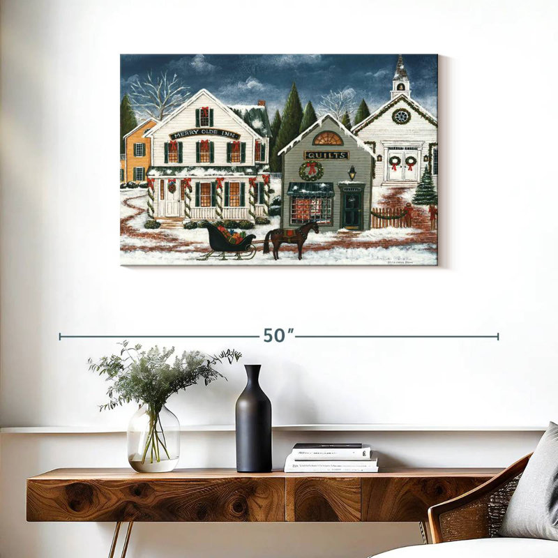Lelend Christmas Village foncé, H 24 po x l 36 po