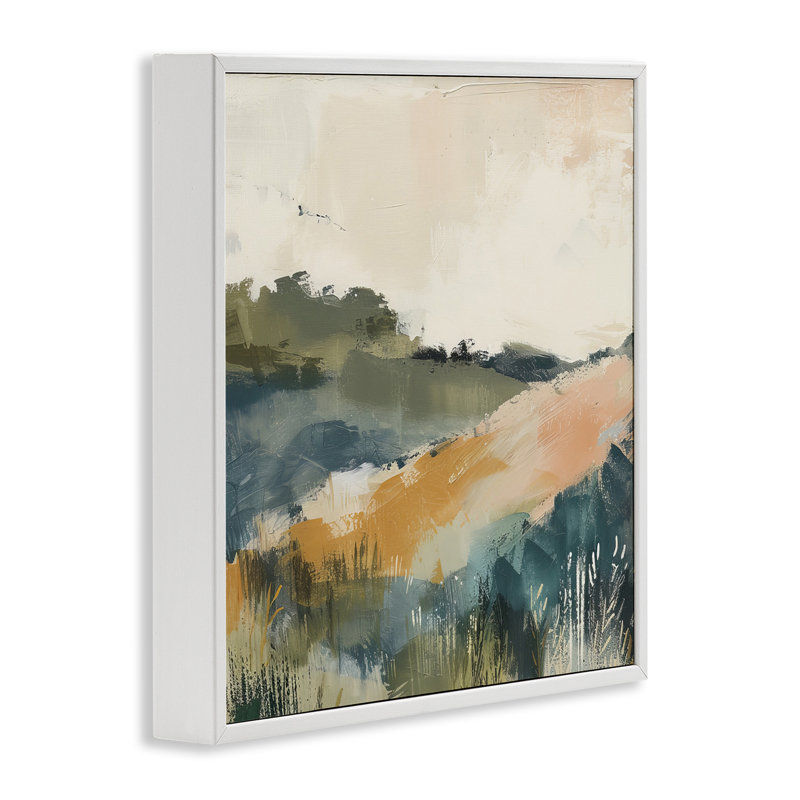 «Abstract Nature Hills», art de la giclée encadrée par Irena Orlov, Estampe numérique encadrée blanc bord de mer
