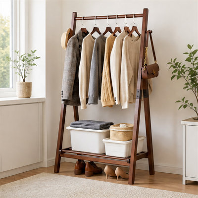 Solid Wood Freestanding 2 - Hook Coat Rack