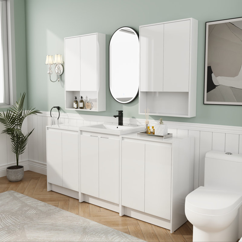 Ensemble de meuble-lavabo 72 po avec lavabo simple et armoires de rangement