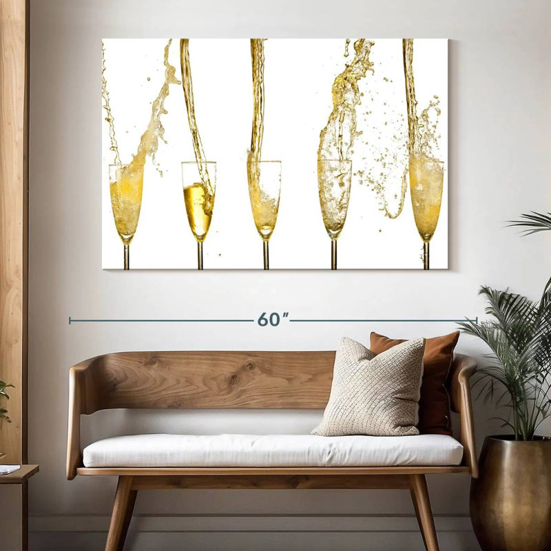 Yarlin Champagne Streams, 34" H x 51" W