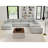 7-Piece Minimalist Modern Soft-Upholstered Sectional With Ottoman-848597707