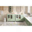 Armoire de salle de bain 72 po avec portes à texture gaufrée, grand meuble-lavabo avec huit tiroirs, quatre portes à fermeture en douceur et comptoir double, rangement de salle de bain avec portes en verre