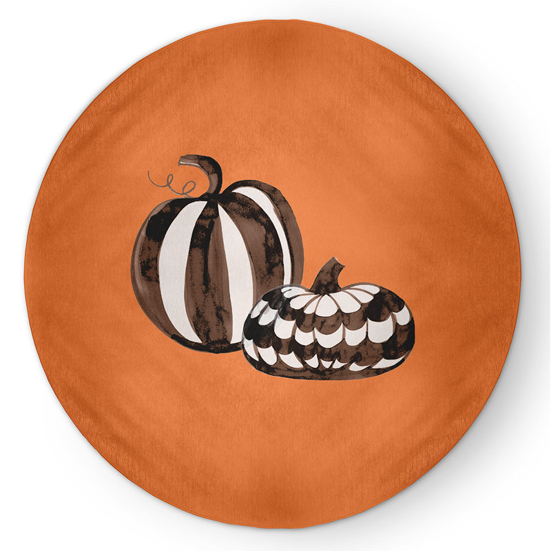 Lanfrank Chenille Indoor Rug, Round 5'