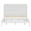 Grand lit escamotable avec portes en verre givré, faux tiroirs et pieds en métal, lit armoire peu encombrant, blanc-1387480253