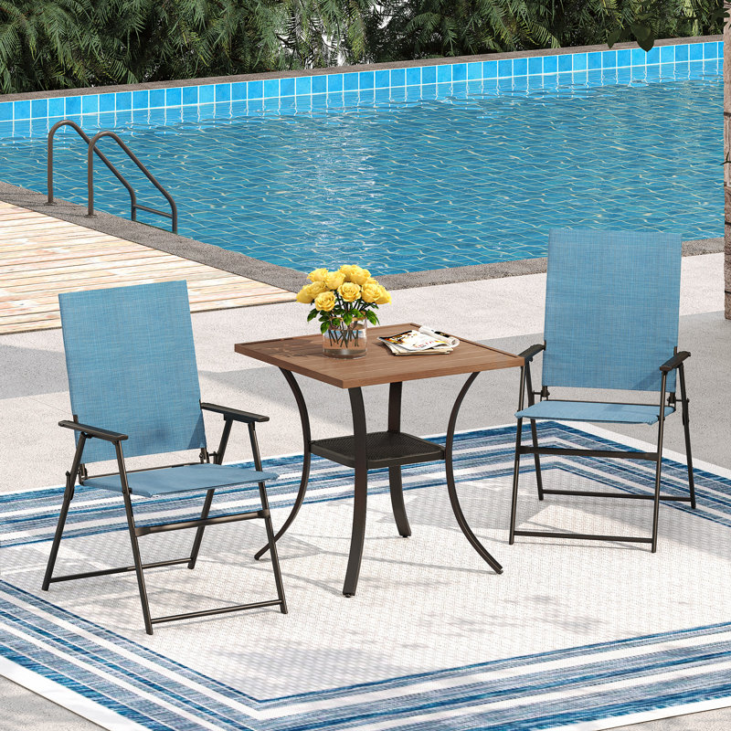 Chaise d'extérieur Thieu, Bleu