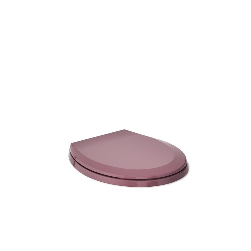 Lustra with Quick-Release Hinges Toilet Seat, Raspberry Puree, Round