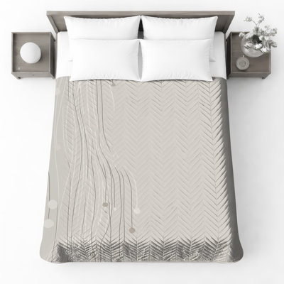 Couvre-lit matelassé à lignes abstraites linéaires toutes tailles