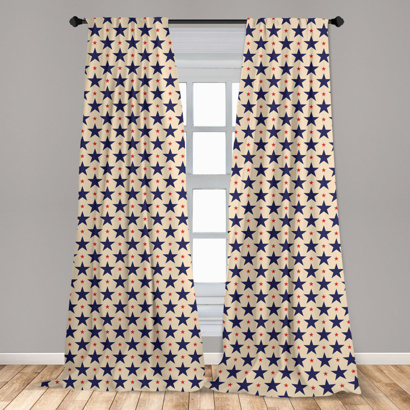 Star Semi-Sheer Rod Pocket Curtain Panels, 28" x 84"