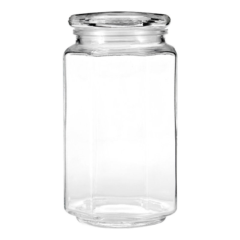 Glass Jar, 17cm H x 11cm W x 11cm D