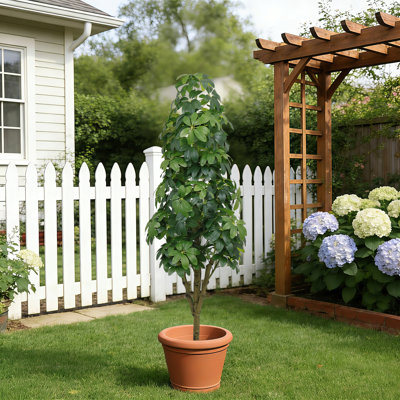 Arbre artificiel réaliste 5,2 pi 5,2 pi, adapté à la décoration intérieure et extérieure, 1pc / ensemble
