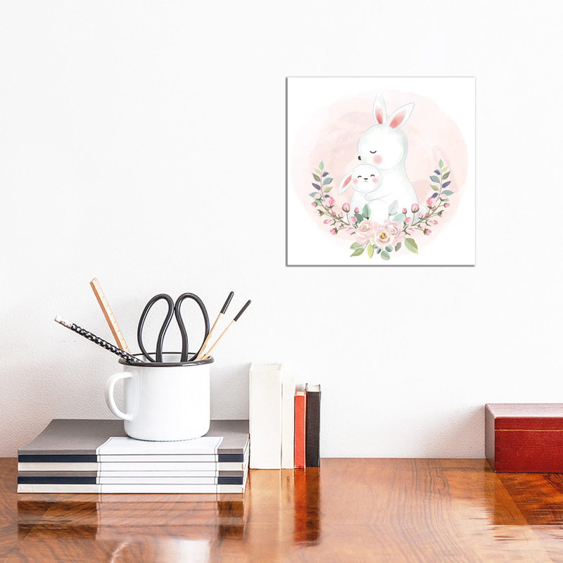 Hares For The Nursery by Art Mirano - Wrapped Canvas Print, 30.48cm H x 30.48cm W x 1.91cm D