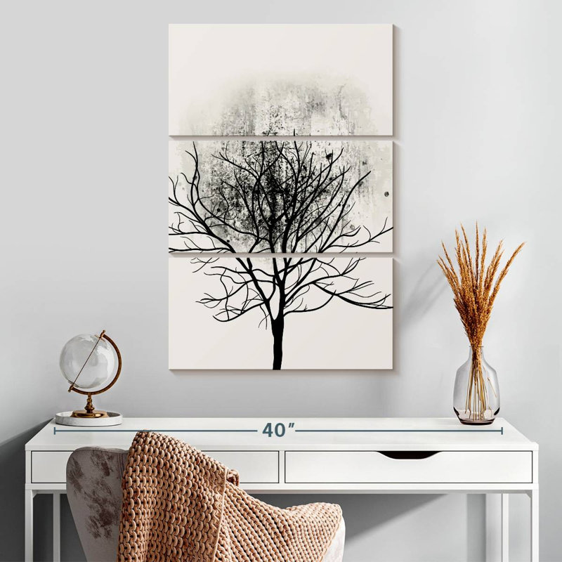 Harnek Black Tree Study, 32" H x 20" W