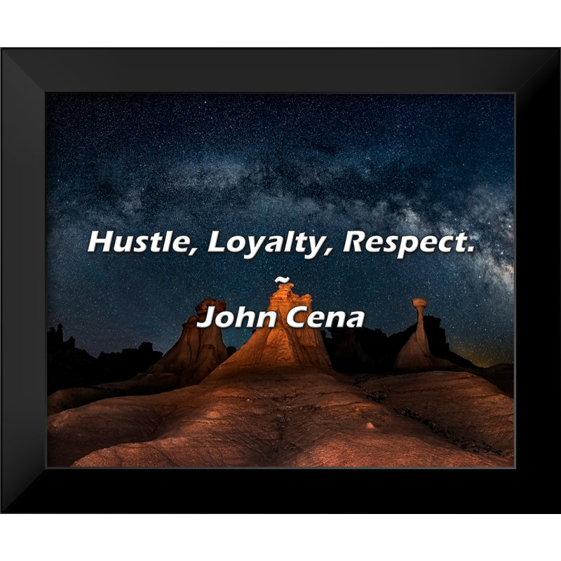Citation de John Cena: Hustle, Loyauté, Respect.