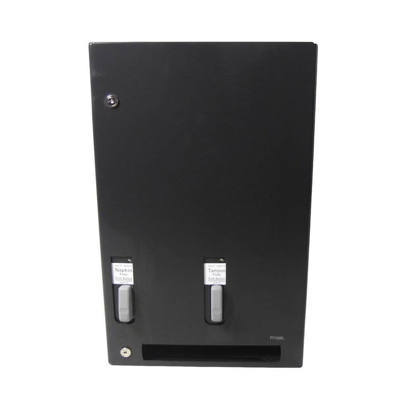 Free Tampon/Napkin Vendor With Push Button Matte Black