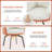 17.7"H Modern Two-Tone Upholstered Swivel Dining Armchair-543018626