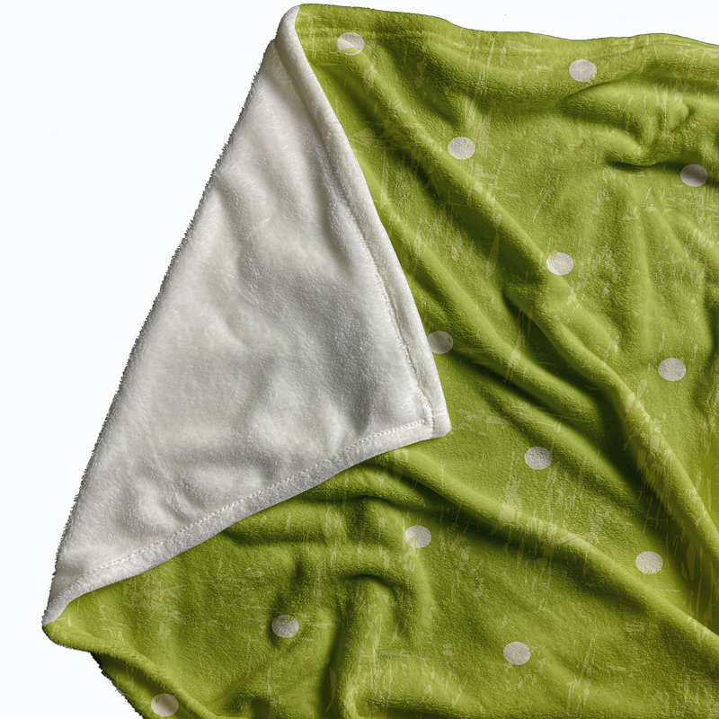 Briony Plain Weave / Muslin Throw Blanket, Green