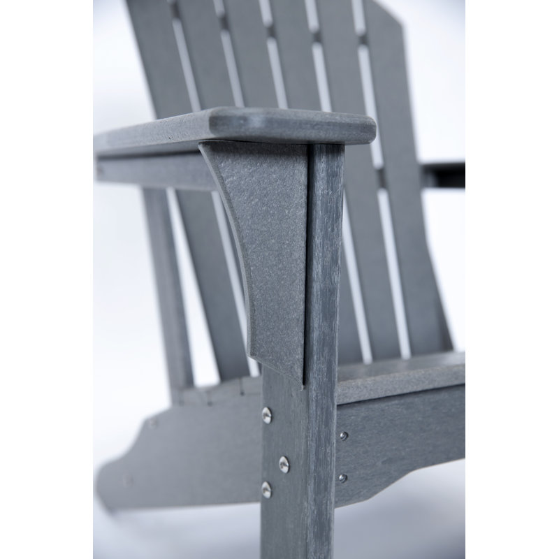 Chaise Adirondack en polyéthylène Hampton, gris