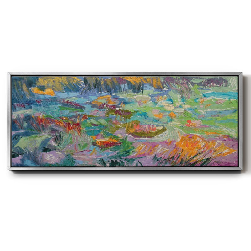 " Morning Prayer ", Silver Floater Framed Canvas, 8" H x 20" W x 1.5" D