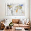 «Bianco Wood World Map», reproduction sur toile-92761323