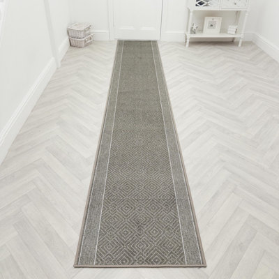 Runner Geometric Machine Tufted Area Rug