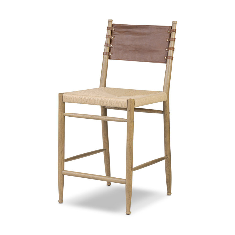 Brielle Upholstered Stool with Solid Wood Frame
